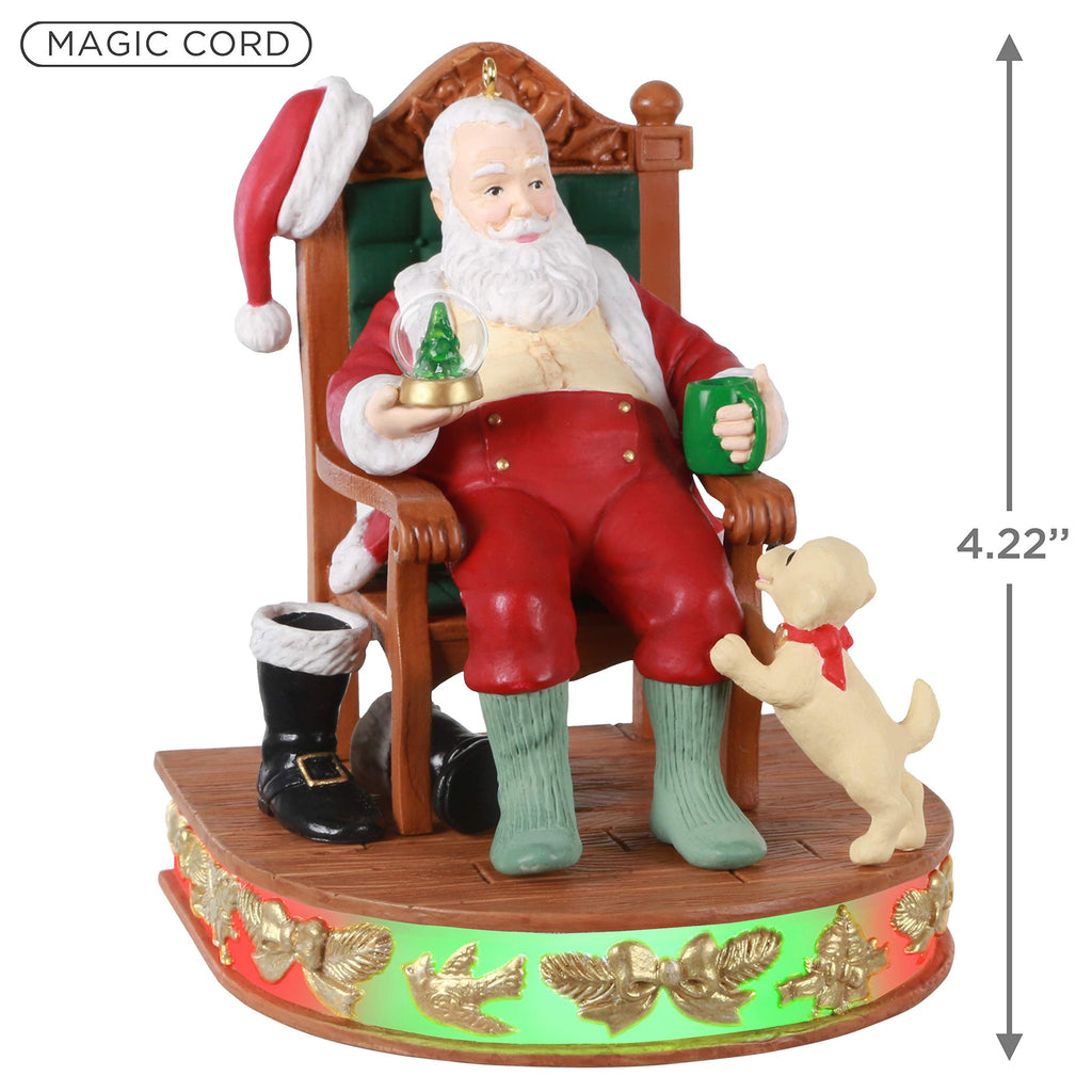 Hallmark Keepsake Ornament 2020, Santa Claus Once Upon a Christmas A Job Well Done, Musical with Light