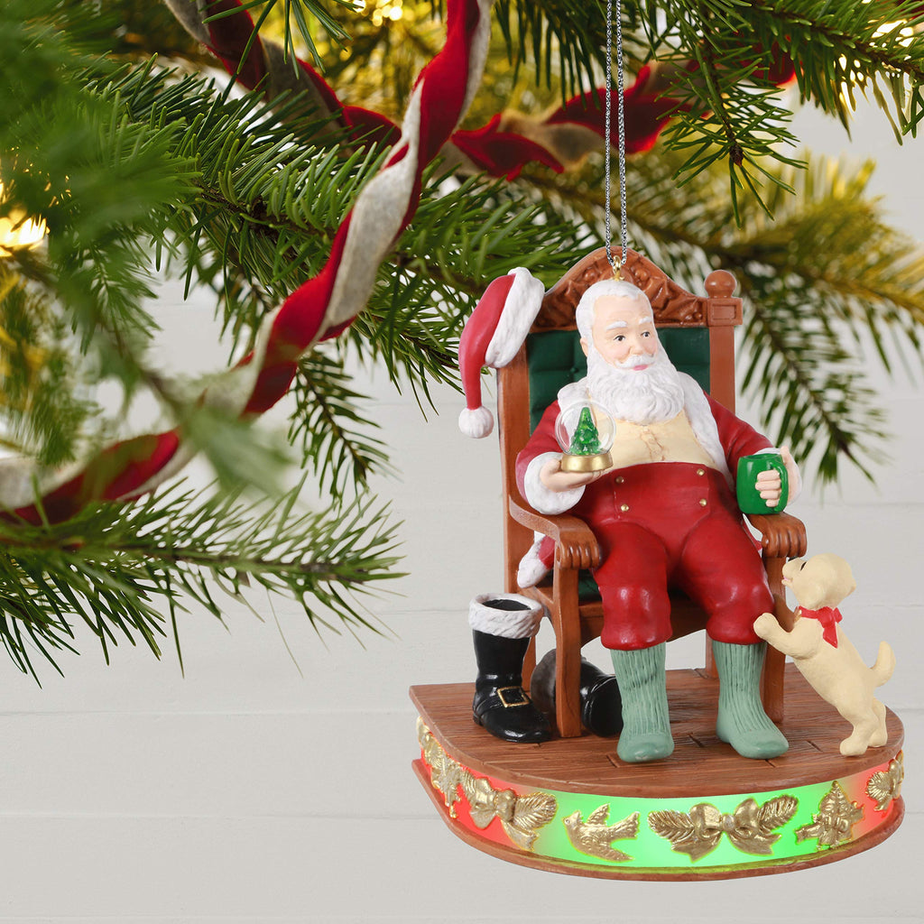 Hallmark Keepsake Ornament 2020, Santa Claus Once Upon a Christmas A Job Well Done, Musical with Light