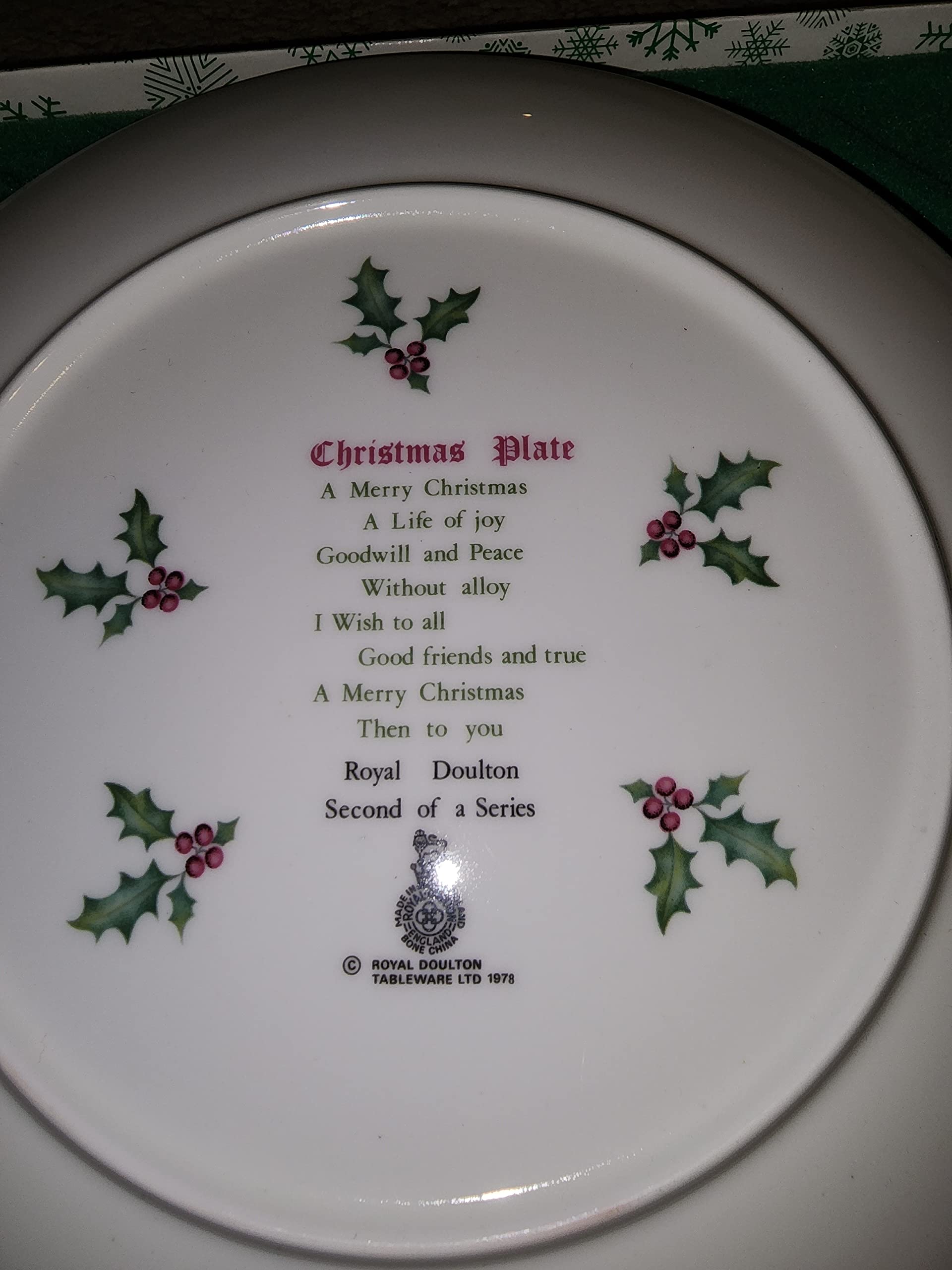 Royal Doulton 1978 Christmas Plate Red Riding Hood