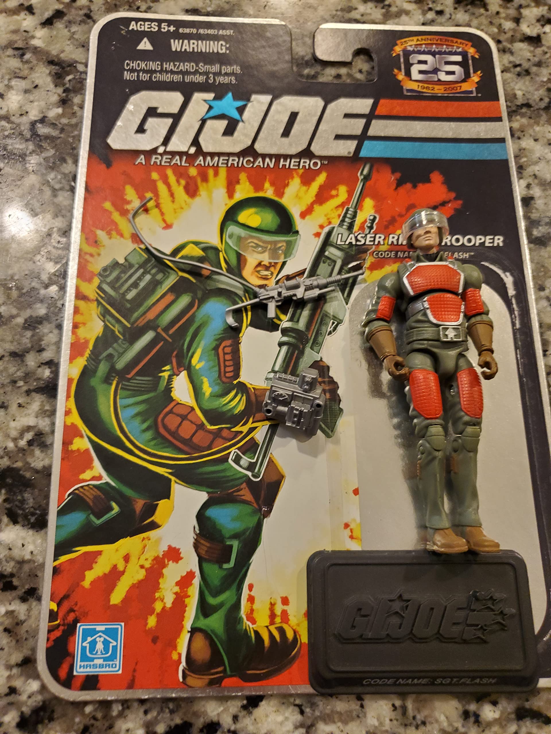 G.I. JOE Hasbro 3 3/4" Wave 5 Action Figure SGT. Flash (Laser Rifle Trooper)