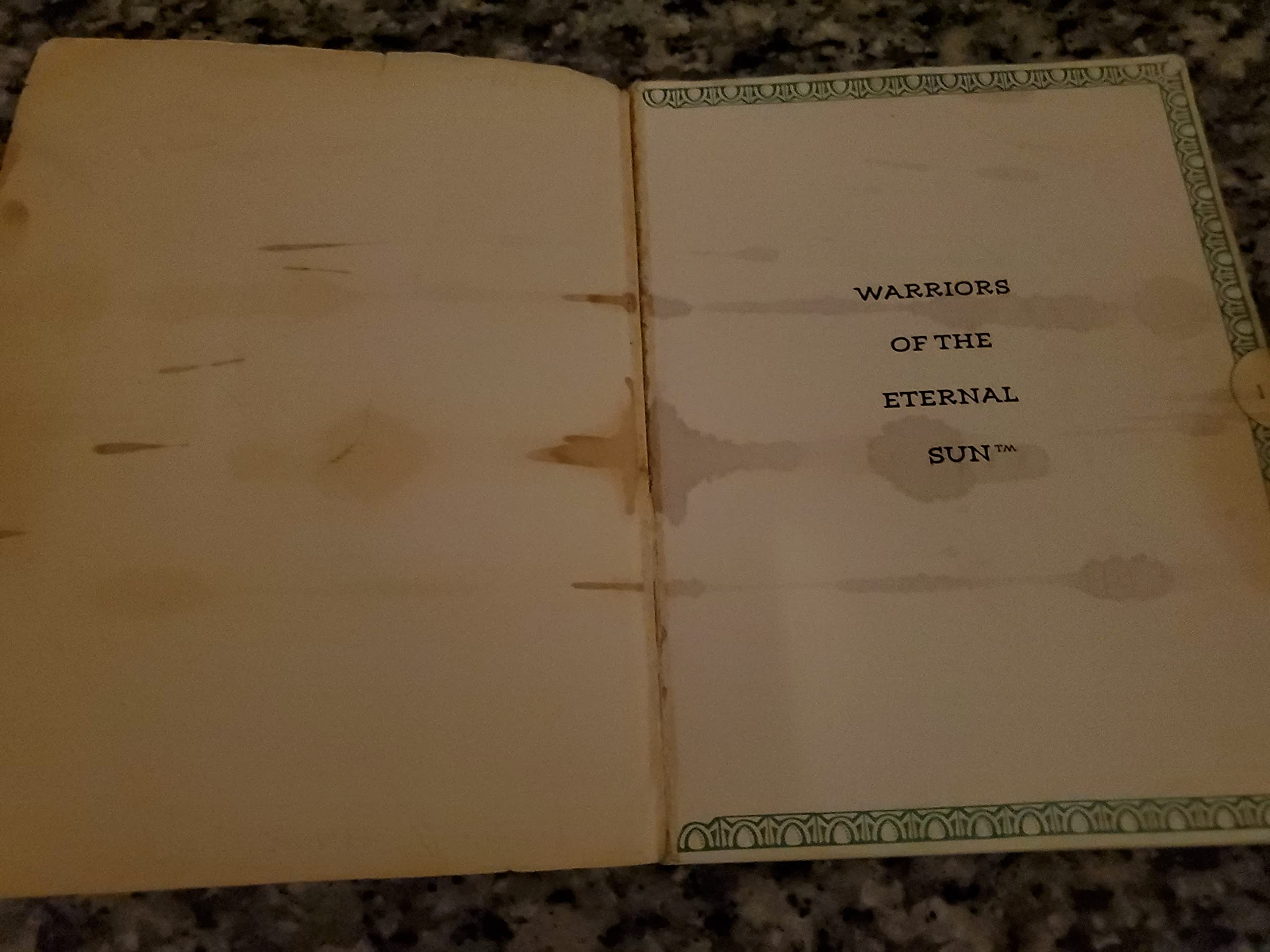 Warriors of the Eternal Sun Hint Book [sega_genesis]