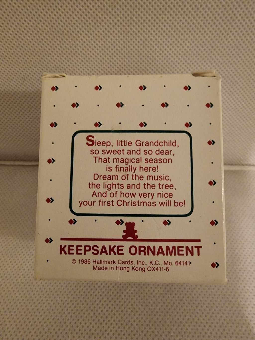 Hallmark Keepsake Ornament Grandchild's First Christmas 1986 by Keepsake Ornament