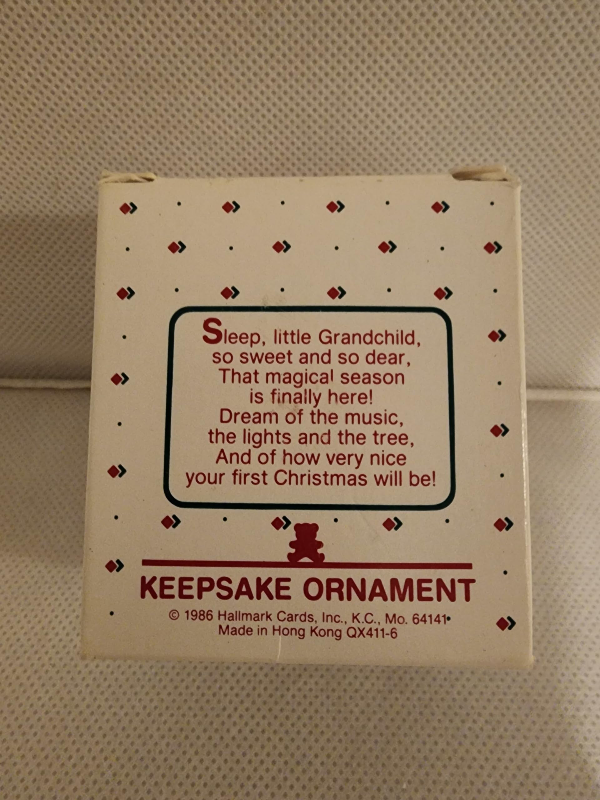 Hallmark Keepsake Ornament Grandchild's First Christmas 1986 by Keepsake Ornament