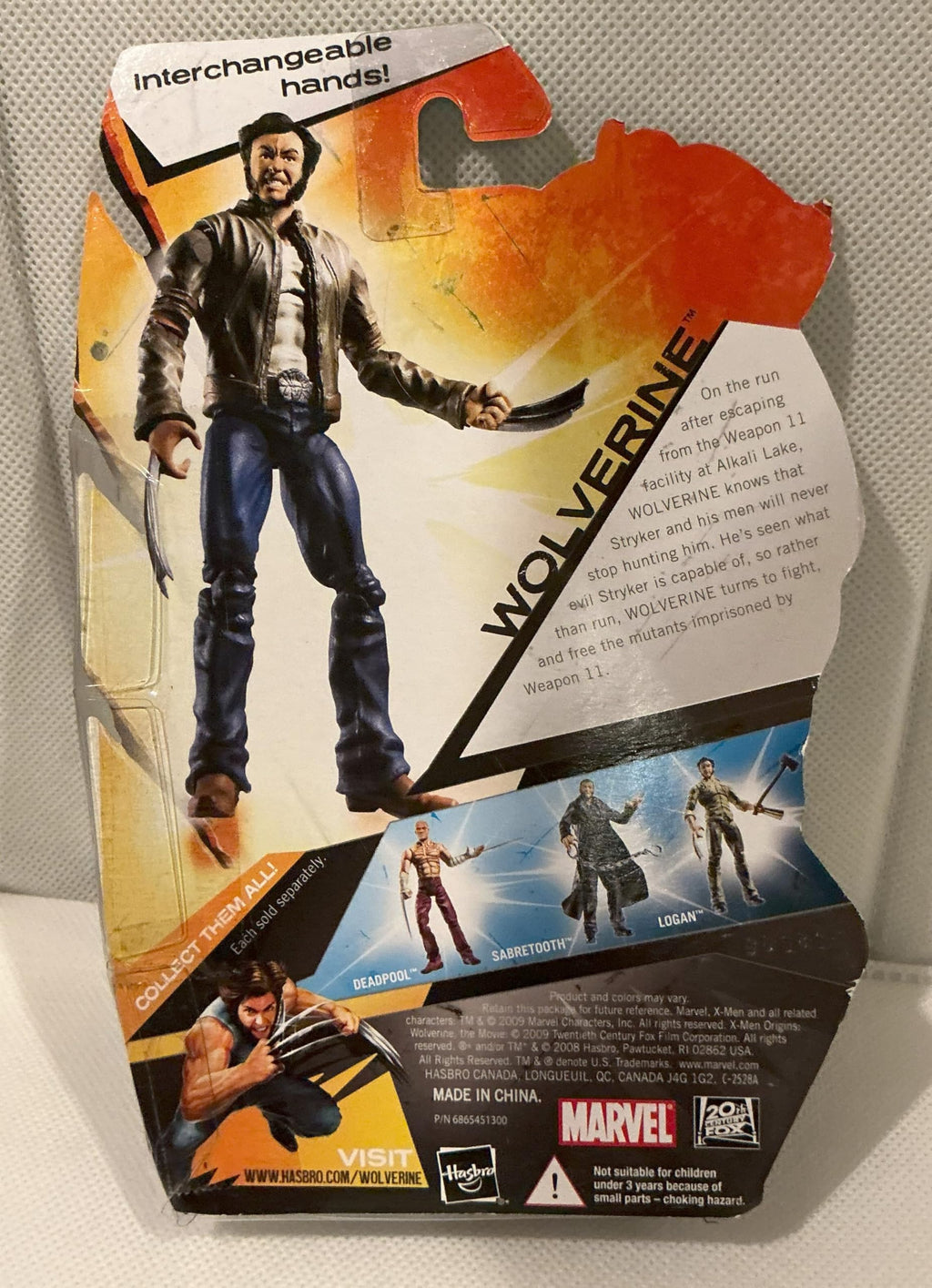 X-Men Origins Wolverine Movie Series 3 3/4 Inch Action Figure Wolverine with Jacket