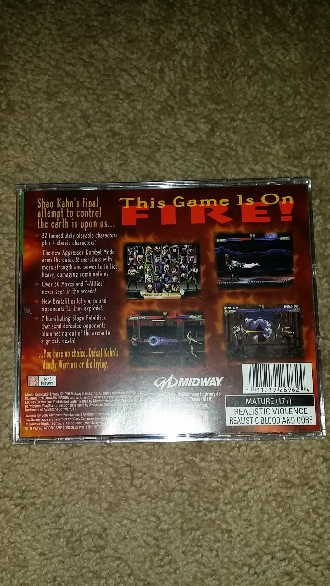 Mortal Kombat Trilogy (Greatest Hits) - (PS1) PlayStation 1 [Pre-Owned]