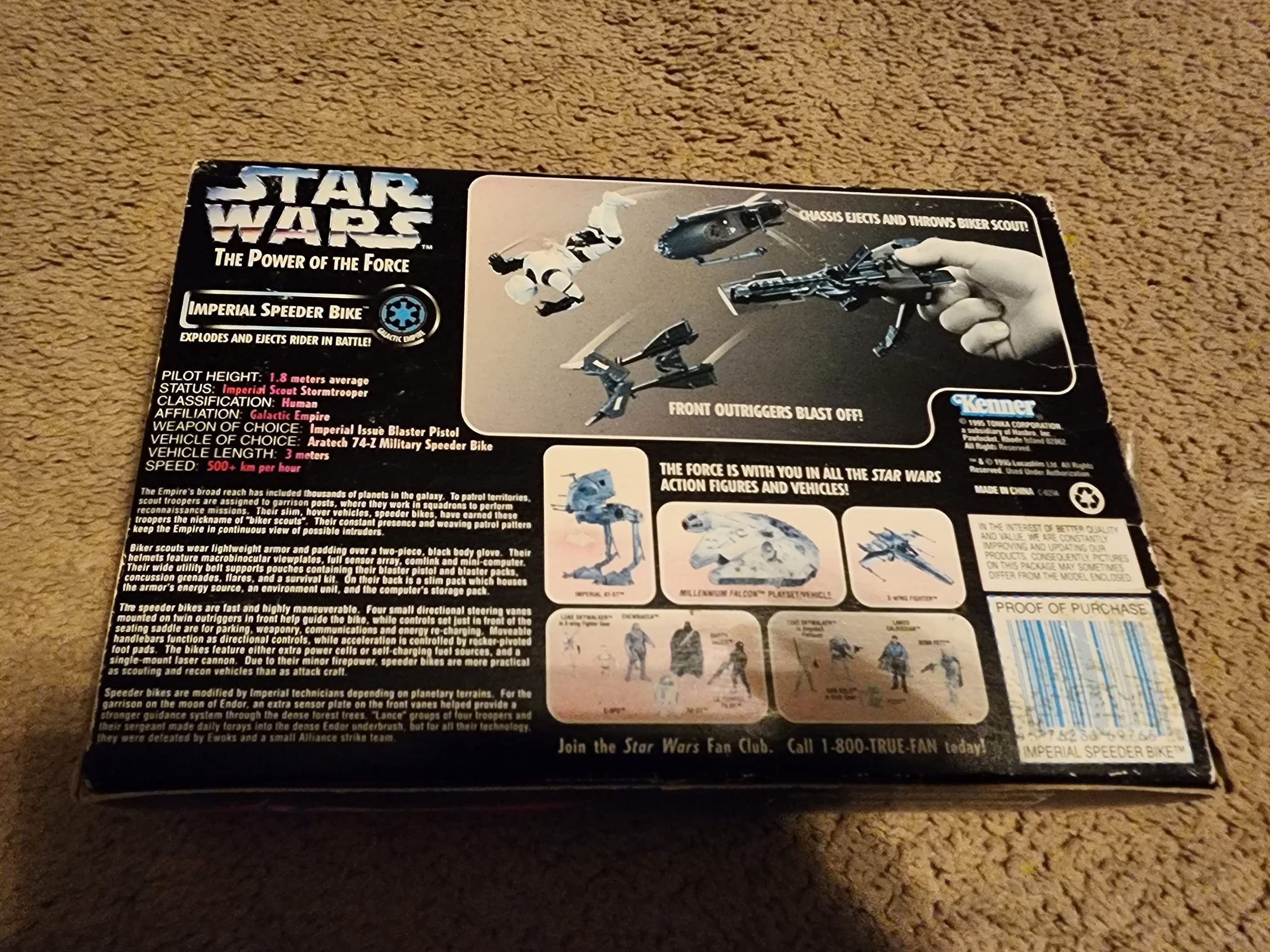 Star Wars Power of the Force Imperial Speeder Bike with Biker Scout Action Figure