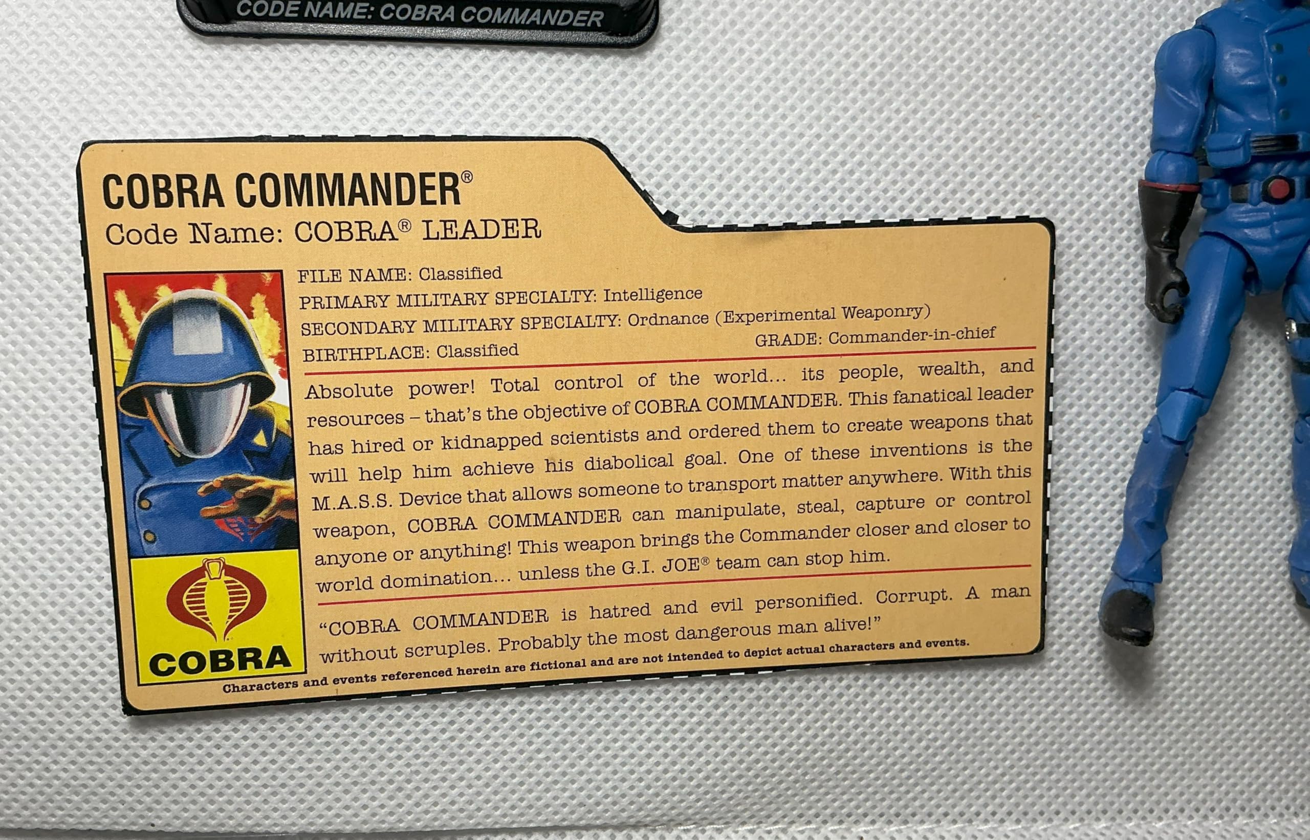 G.I. Joe 25th Anniversary Cartoon Series Cardback: Cobra Commander (Cobra Leader) 3.75 Inch Action Figure