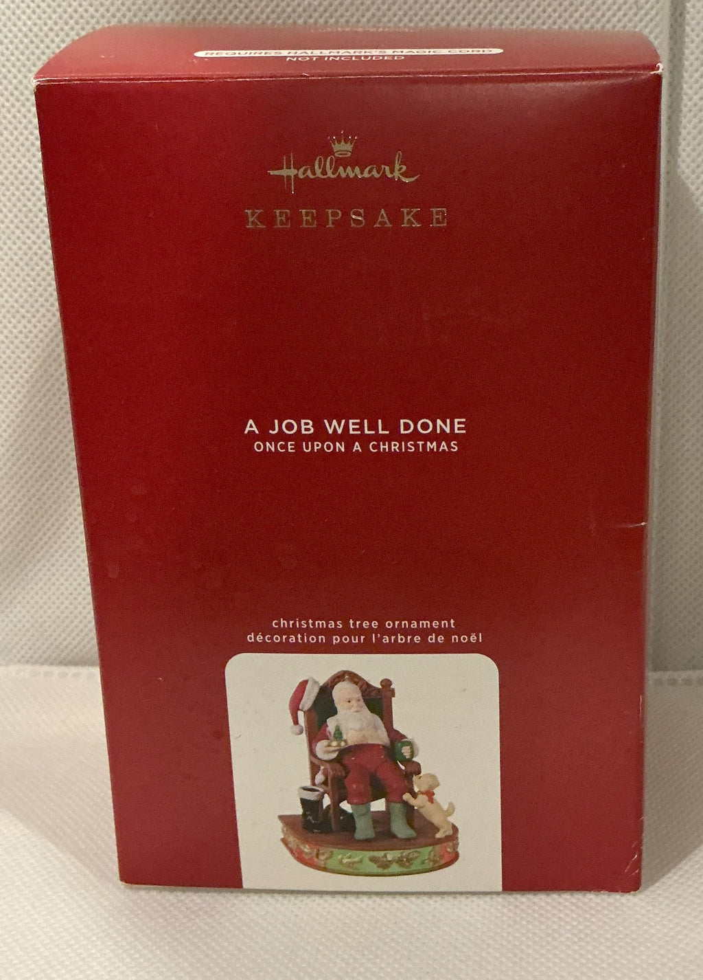 Hallmark Keepsake Ornament 2020, Santa Claus Once Upon a Christmas A Job Well Done, Musical with Light