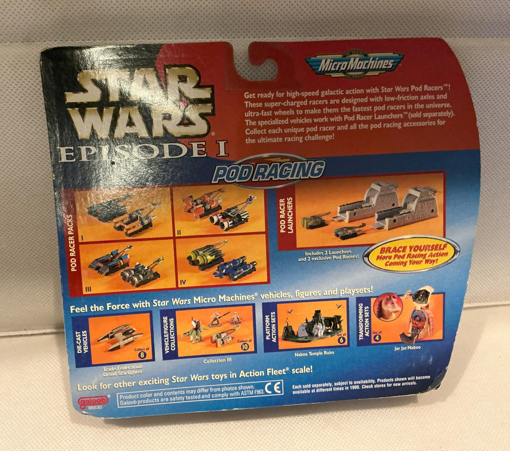 Star Wars Micro Machines Episode I Pod Racer Pack IV - High-Speed Rolling Wheels!