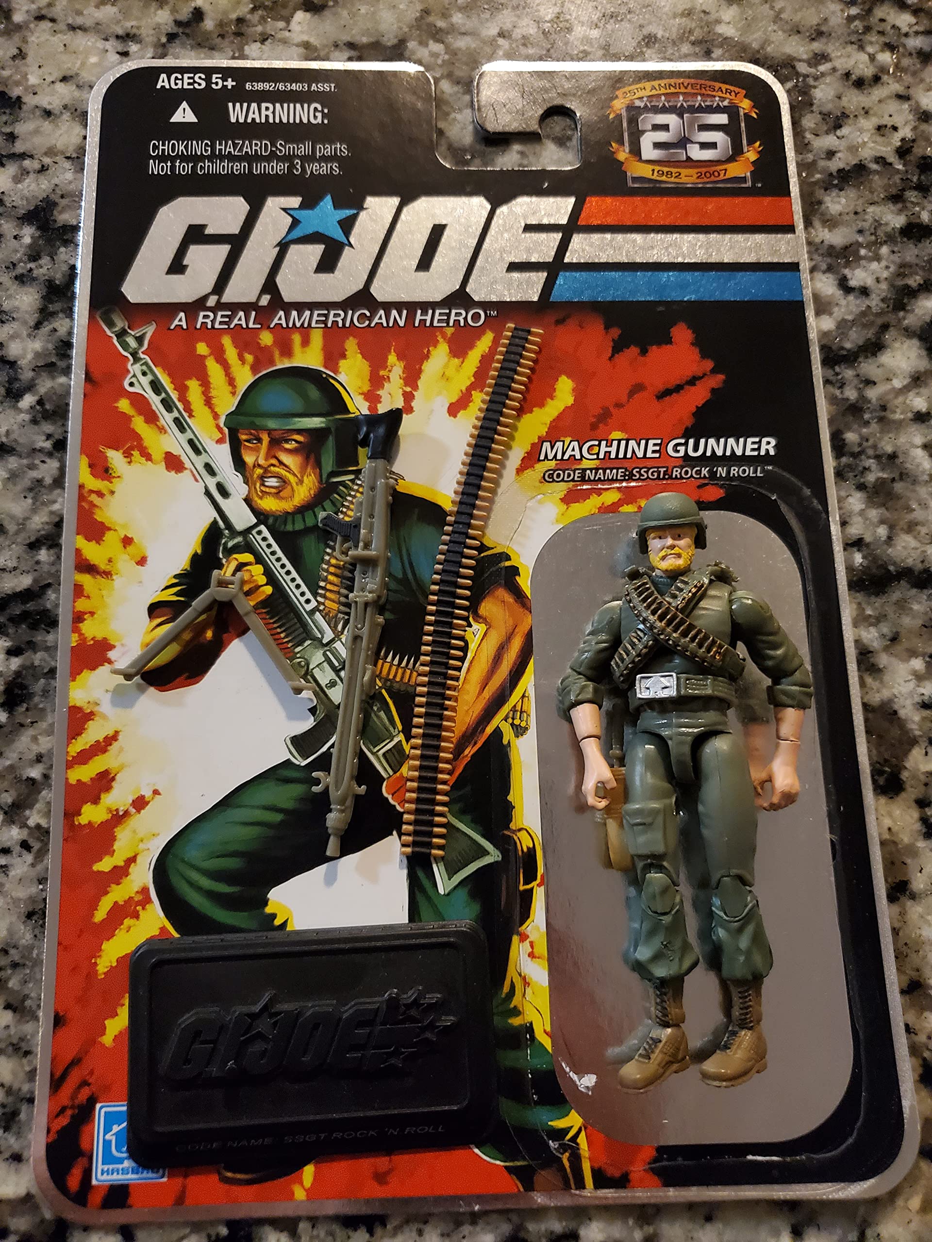 G.I. JOE Sgt. Rock and Roll (Machine Gunner) 3 3/4 Inch Action Figure