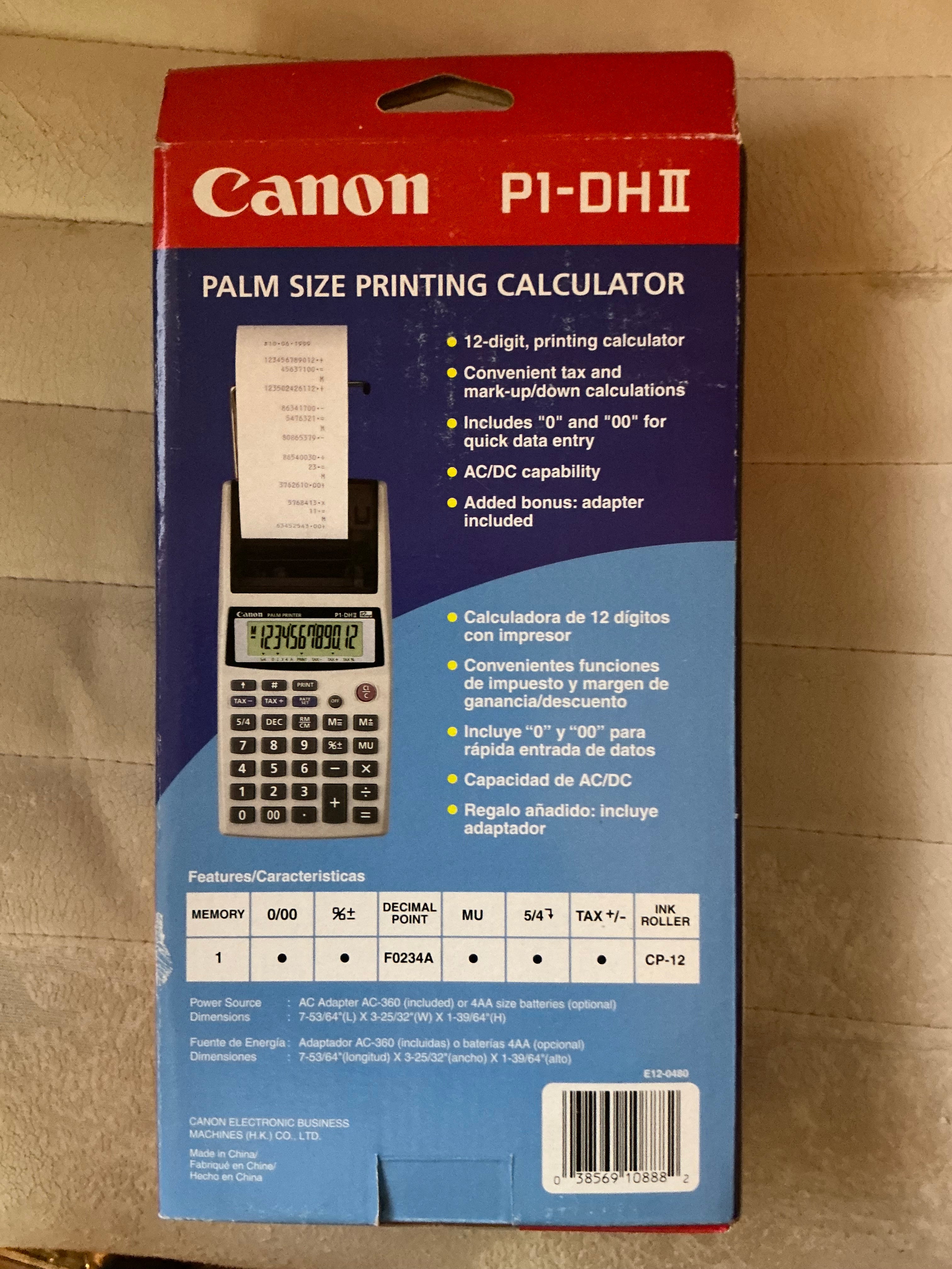 Canon P1-DHII Handheld/Portable Printing Calculator