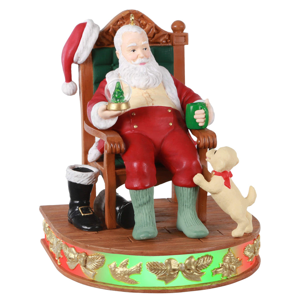 Hallmark Keepsake Ornament 2020, Santa Claus Once Upon a Christmas A Job Well Done, Musical with Light