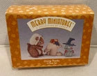 1996 Hallmark Merry Miniatures Giving Thanks Chipmunk & Mouse Figurines
