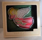 hallmark color of christmas ornament Angle QX507-5, 1981