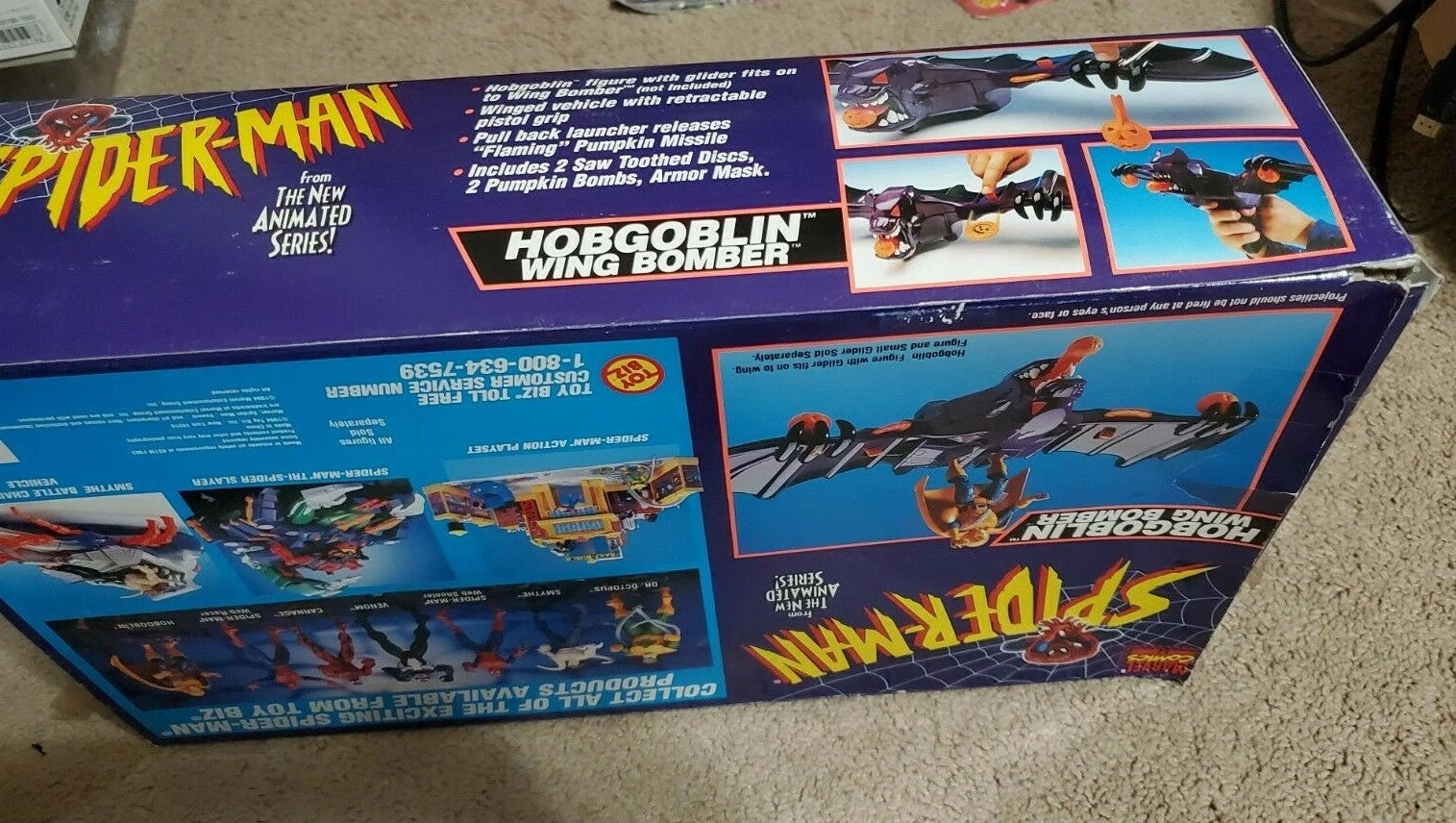 Spider-man The Animated Series Hobgoblin Wing Bomber Vehicle (1994 ToyBiz)