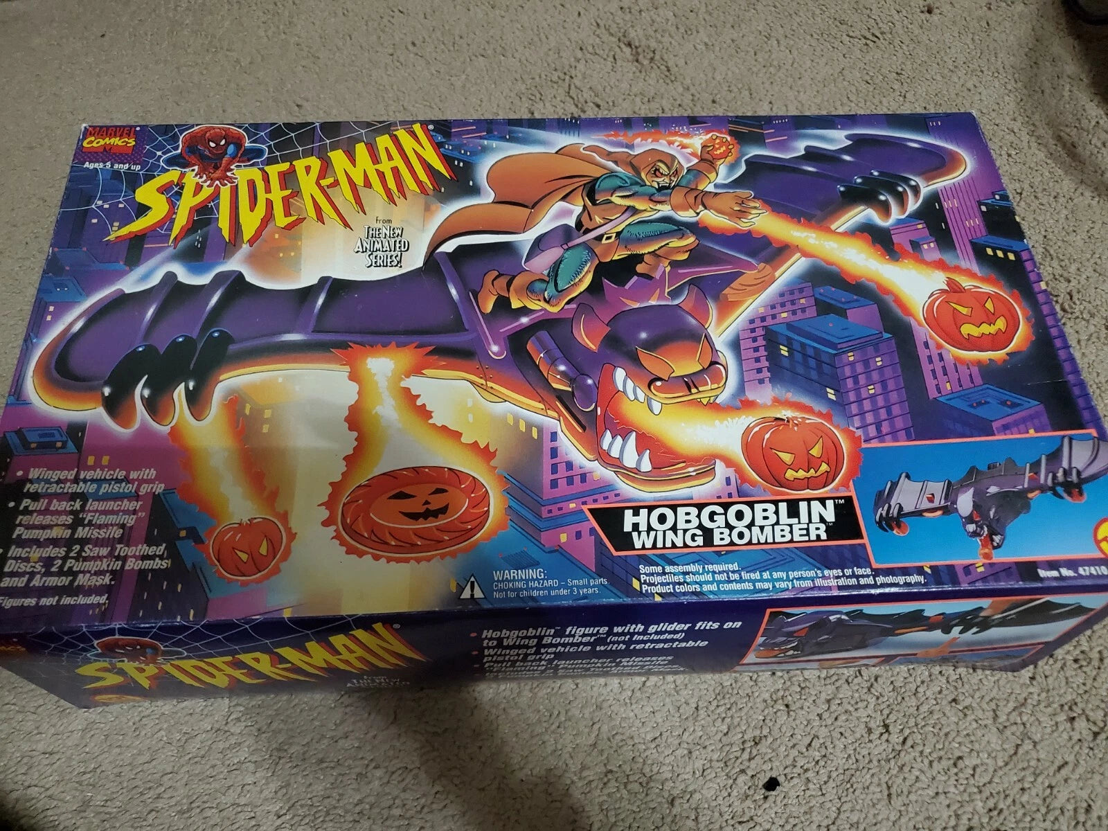 Spider-man The Animated Series Hobgoblin Wing Bomber Vehicle (1994 ToyBiz)